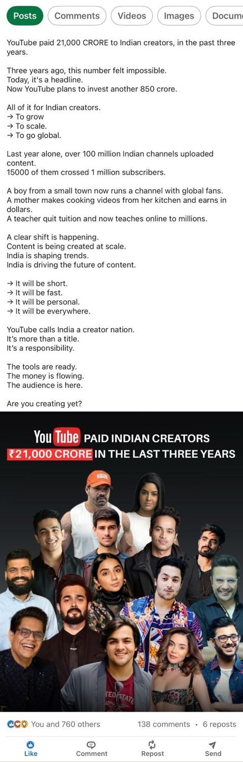 The ₹21,000 crore post that pulled the right audience in.
